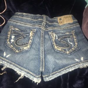 Sliver jean shorts